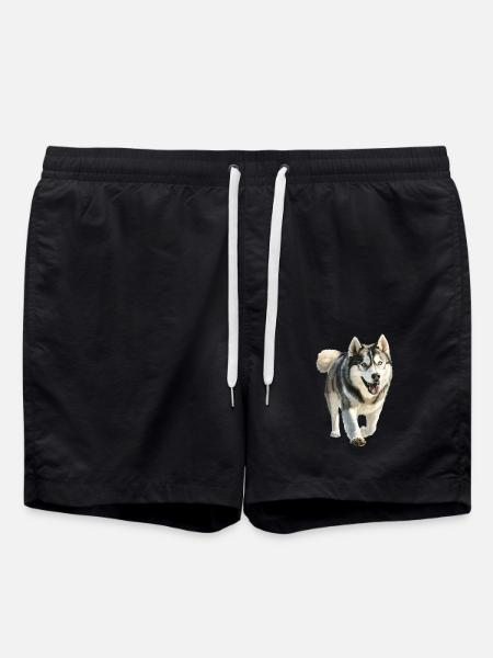 Alaskan Malamute - Badeshorts - Schwarz