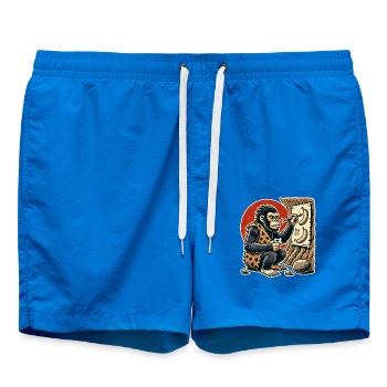 Höhlenmensch-Gorilla malt Bananen - Badeshorts - Cobalt blue - Vorne