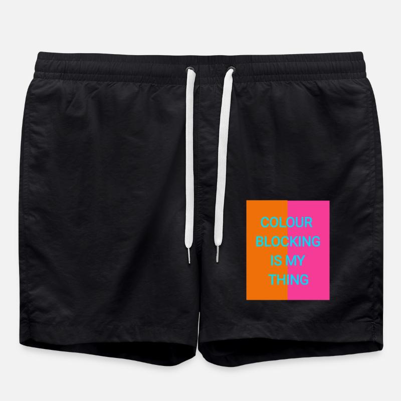 Farben mix - Badeshorts - Schwarz