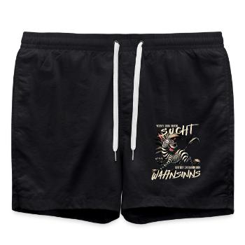 Crazy Zebra If You're Looking for Me Madness - Swim Trunks - black - Front - AI Model Male 185 light (185cm)