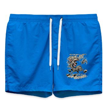 Crazy Zebra If You're Looking for Me Madness - Swim Trunks - cobalt blue - Front