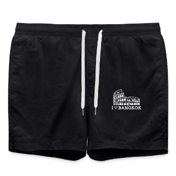 I Love Bangkok Cool Colosseum Thailand Lover Flagge - Badeshorts - Schwarz - Vorne - AI Model Male 185 light (185cm)