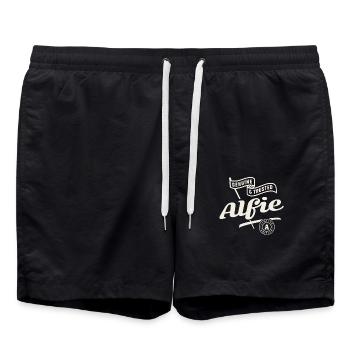 Nom Alfie Custom - Alfie - Short de bain - noir - Devant - AI Model Male 185 light (185cm)
