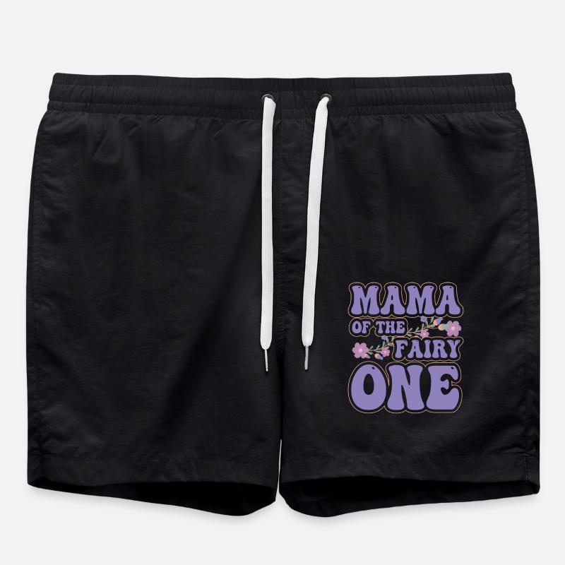 Mama der Fee Eins - Badeshorts - Schwarz