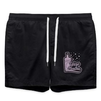 Whiskey Uisge Beatha – Water of Life - Swim Trunks - black - Front - AI Model Male 185 light (185cm)