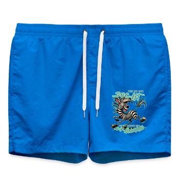 Verrücktes Zebra Wenn ihr mich sucht Wahnsinn - Badeshorts - Cobalt blue - Vorne