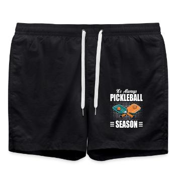 Pickleball Schläger Pickleball Spieler Geschenk - Badeshorts - Schwarz - Vorne - AI Model Male 185 light (185cm)
