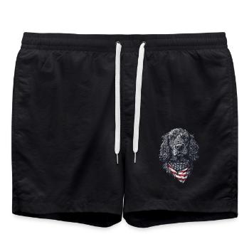 Cocker Spaniel - Badeshorts - Schwarz - Vorne - AI Model Male 185 light (185cm)