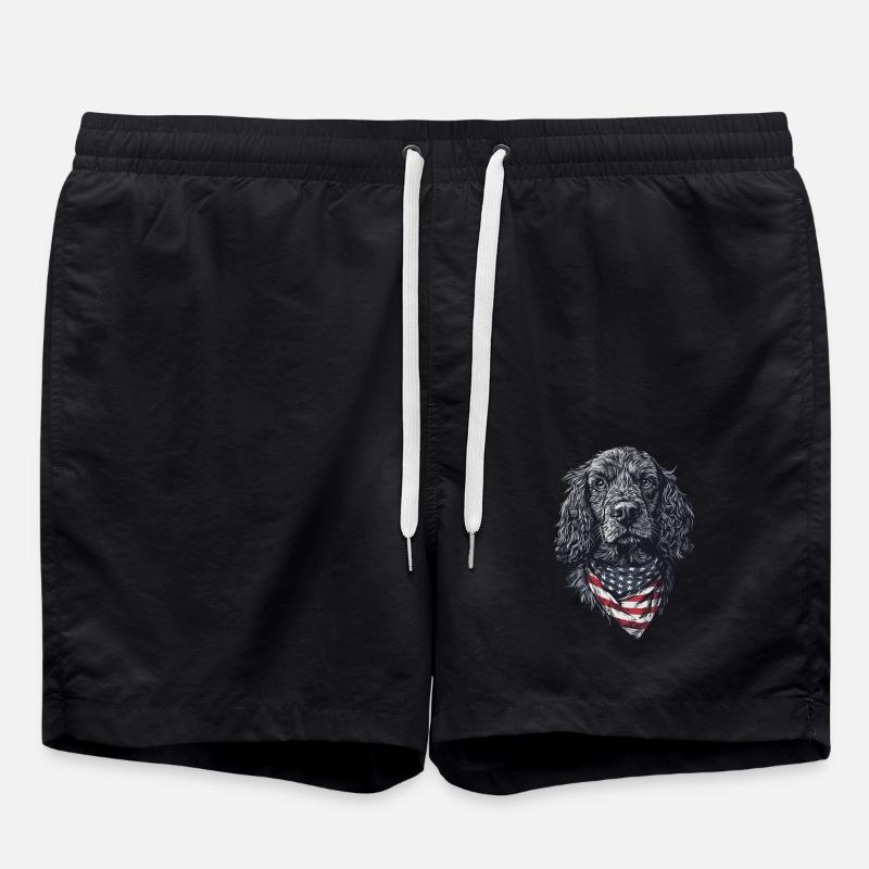 Cocker Spaniel - Badeshorts - Schwarz