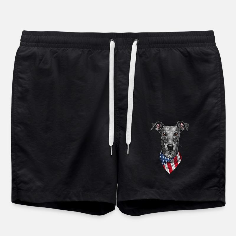 Windhund - Badeshorts - Schwarz