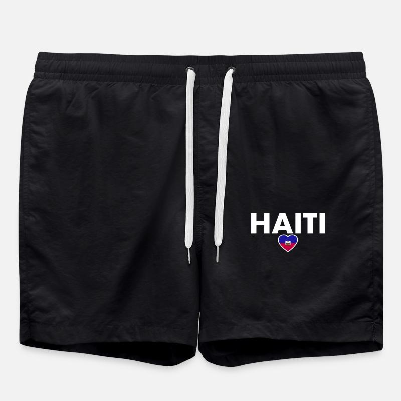Haïti Drapeau haïtien Haïtien - Short de bain - noir