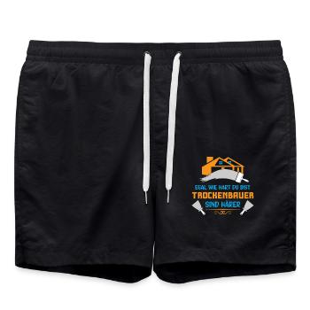 Trockenbau Trockenbauer Trockenbaumonteur Geschenk - Badeshorts - Schwarz - Vorne - AI Model Male 185 light (185cm)