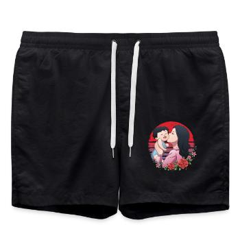 Mama of the fairy One - Swim Trunks - black - Front - AI Model Male 185 light (185cm)
