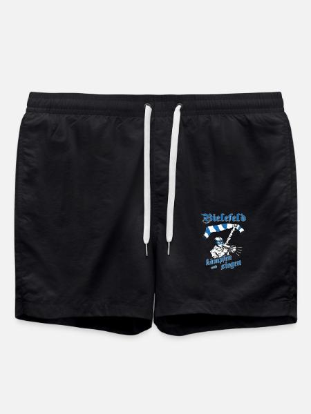 Bielefeld kämpfen und siegen No II - Badeshorts - Schwarz