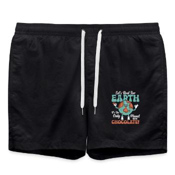 Let's Root For Earth Earth Day Planet - Badeshorts - Schwarz - Vorne - AI Model Male 185 light (185cm)