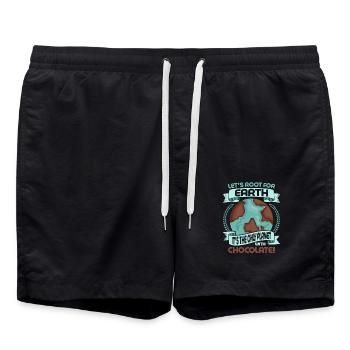 Let's Root For Earth Planet Earth Day - Badeshorts - Schwarz - Vorne - AI Model Male 185 light (185cm)