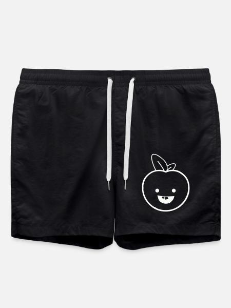 apple smile - Swim Trunks - black