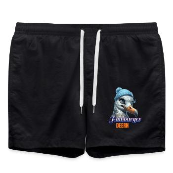Hamburg Hamburger Deern North German Seagull Beanie - Swim Trunks - black - Front - AI Model Male 185 light (185cm)
