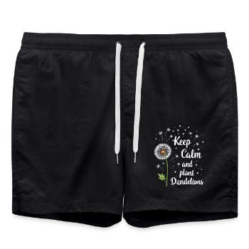 Dandelion Dandelion Lover Floral Floral - Swim Trunks - black - Front - AI Model Male 185 light (185cm)