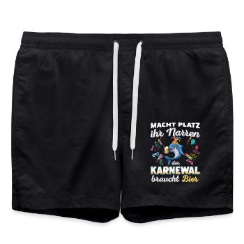 Konfetti Fasching Karneval Spaß Design - Badeshorts - Schwarz - Vorne - AI Model Male 185 light (185cm)