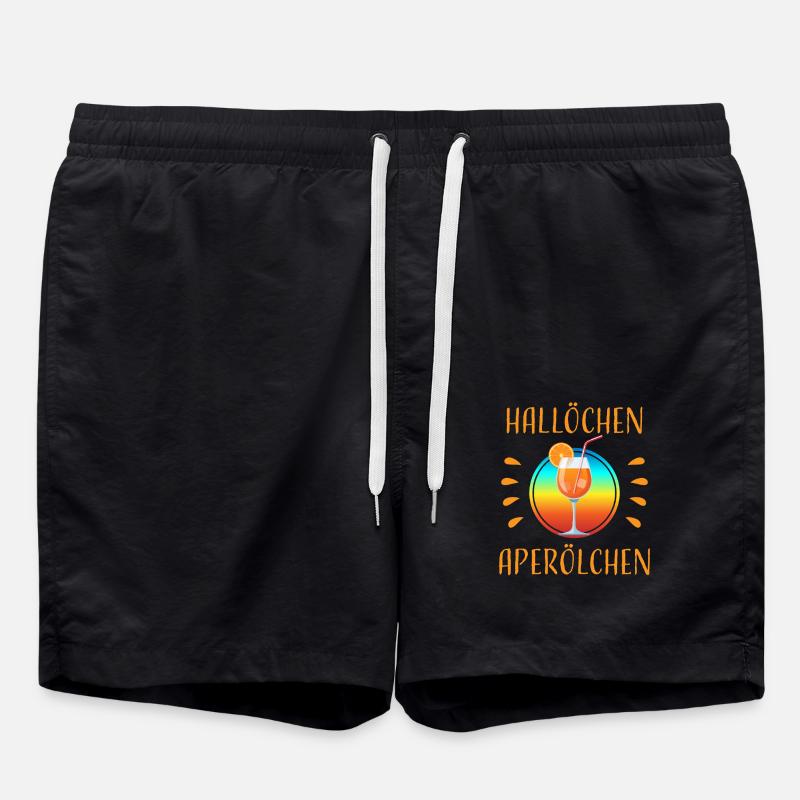 Hallöchen Aperölchen Cocktail Geschen - Badeshorts - Schwarz