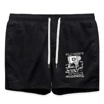 Basketball Basketball Grandpa - Swim Trunks - black - Front - AI Model Male 185 light (185cm)