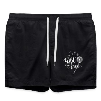 Dandelion Dandelion Lover Floral Floral - Swim Trunks - black - Front - AI Model Male 185 light (185cm)