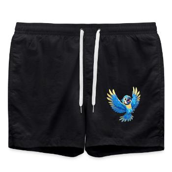 L’ère de l’ara - Short de bain - noir - Devant - AI Model Male 185 light (185cm)