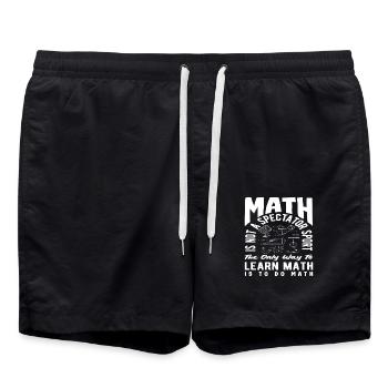 Math Teacher Math Gift - Swim Trunks - black - Front - AI Model Male 185 light (185cm)
