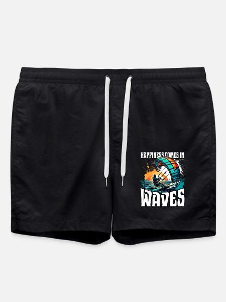 Kitesurfen Kitesurfer Kiteboard - Badeshorts - Schwarz