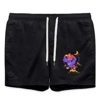 Mothman - Swim Trunks - black - Front - AI Model Male 185 light (185cm)