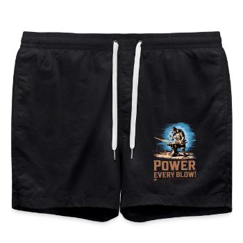 BLACKSMITH - Swim Trunks - black - Front - AI Model Male 185 light (185cm)