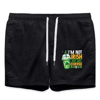Je ne suis pas irlandais mais mon café l’est - Short de bain - noir - Devant - AI Model Male 185 light (185cm)