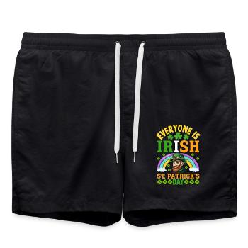 Everyone is Irish St Patrick's Day - Swim Trunks - black - Front - AI Model Male 185 light (185cm)