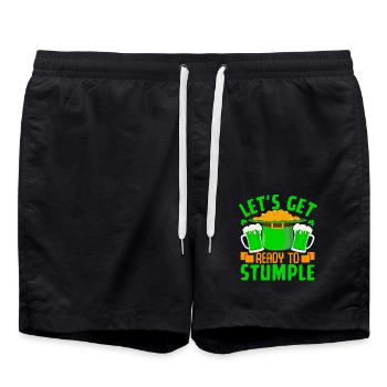 Let's get Ready to Stumple - Swim Trunks - black - Front - AI Model Male 185 light (185cm)