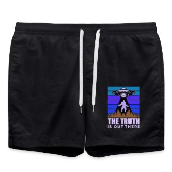 OVNI Bigfoot Yeti Sasquatch - Short de bain - noir - Devant - AI Model Male 185 light (185cm)
