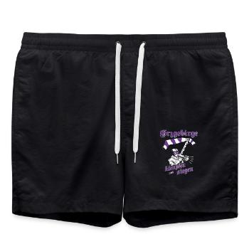 Erzgebirge kämpfen und siegen No II - Badeshorts - Schwarz - Vorne - AI Model Male 185 light (185cm)