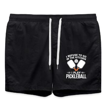 Cadeau de pickleball drôle Tournoi de Dinkball - Short de bain - noir - Devant - AI Model Male 185 light (185cm)