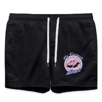 Rollerskater My Shoes Rollschuh Disco - Badeshorts - Schwarz - Vorne - AI Model Male 185 light (185cm)