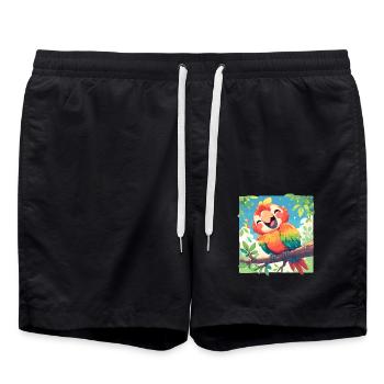 L’ère de l’ara - Short de bain - noir - Devant - AI Model Male 185 light (185cm)