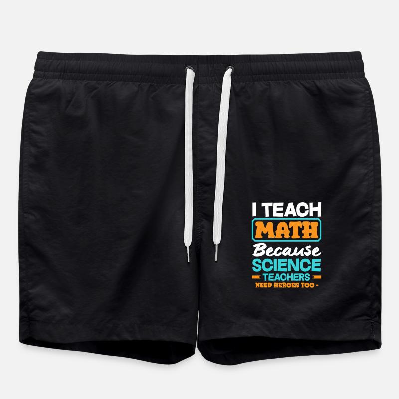 Math Teacher Math Gift - Swim Trunks - black