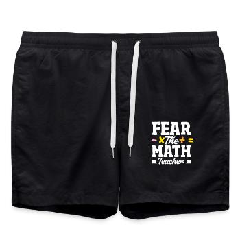 Math Teacher Math Gift - Swim Trunks - black - Front - AI Model Male 185 light (185cm)