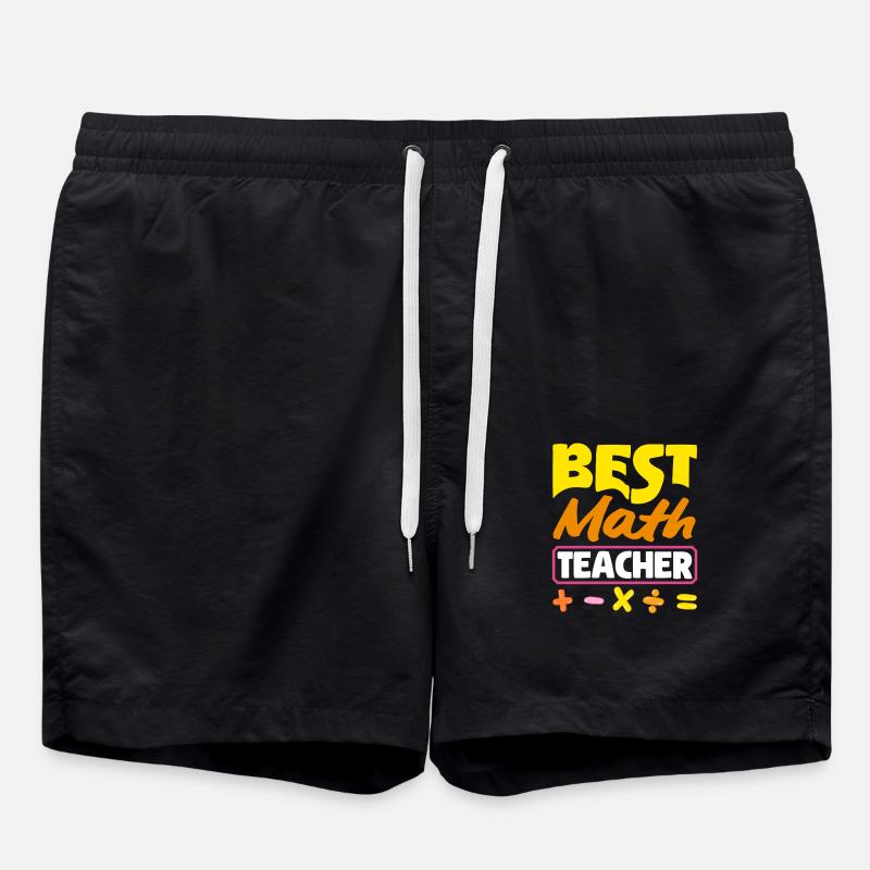 Mathe Lehrer Mathematik Geschenk - Badeshorts - Schwarz