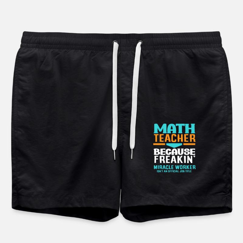 Math Teacher Math Gift - Swim Trunks - black
