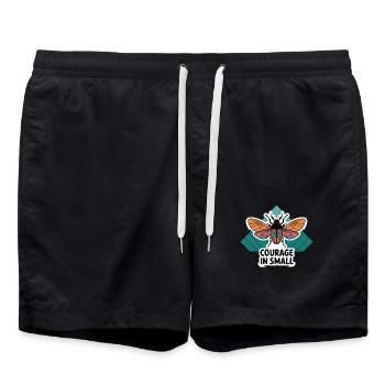 BEE COURAGE IN SMALL - Swim Trunks - black - Front - AI Model Male 185 light (185cm)