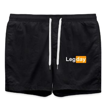 LEG DAY - Entraînement des jambes - Short de bain - noir - Devant - AI Model Male 185 light (185cm)
