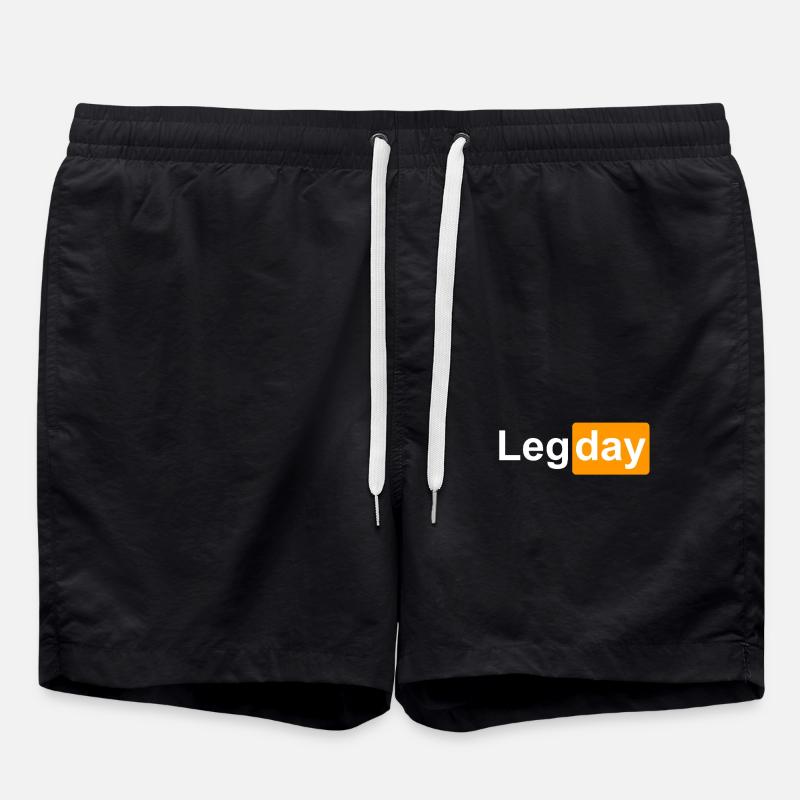 LEG DAY - Beintraining - Badeshorts - Schwarz