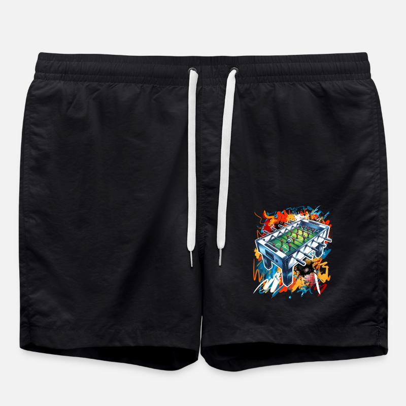 Foosball table table football - Swim Trunks - black