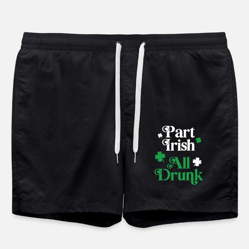 Part Irish All Drunk - Swim Trunks - black