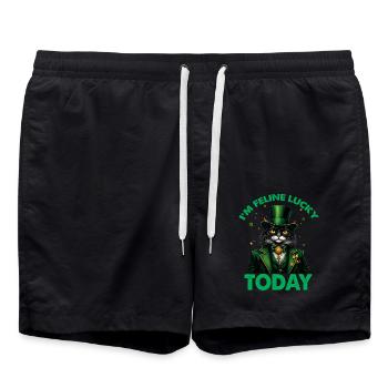 I'm feeline Lucky Today - Swim Trunks - black - Front - AI Model Male 185 light (185cm)